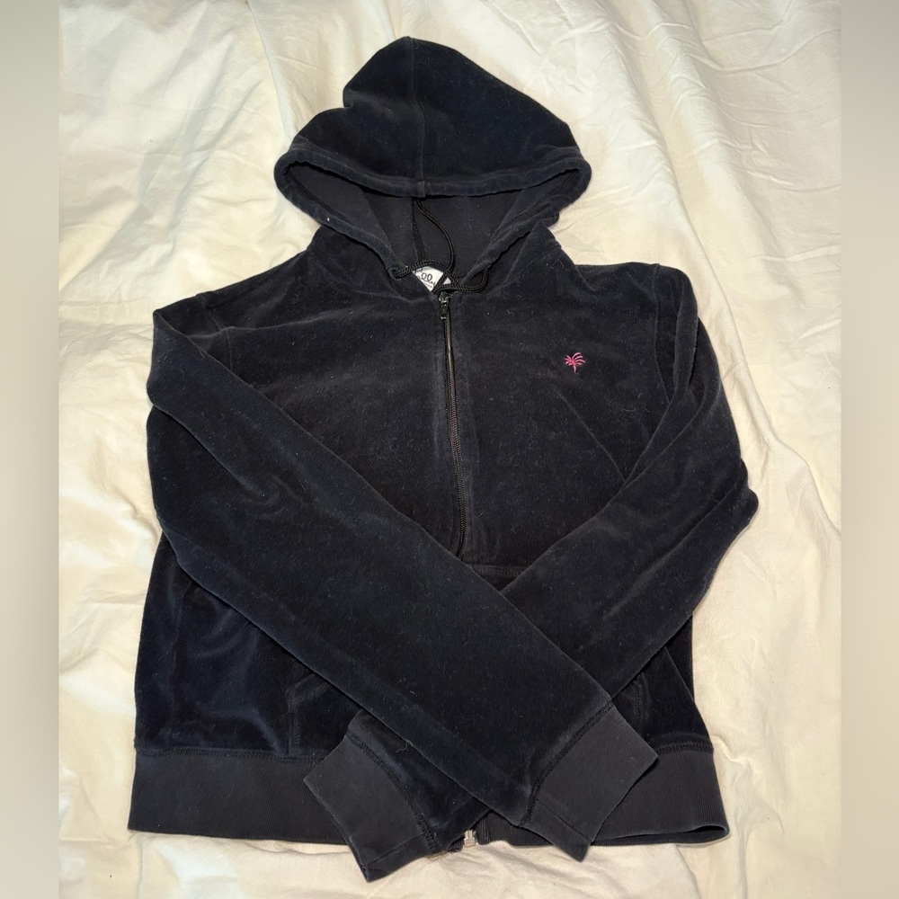 Lilly Pulitzer Black Zip-Up terry Hoodie